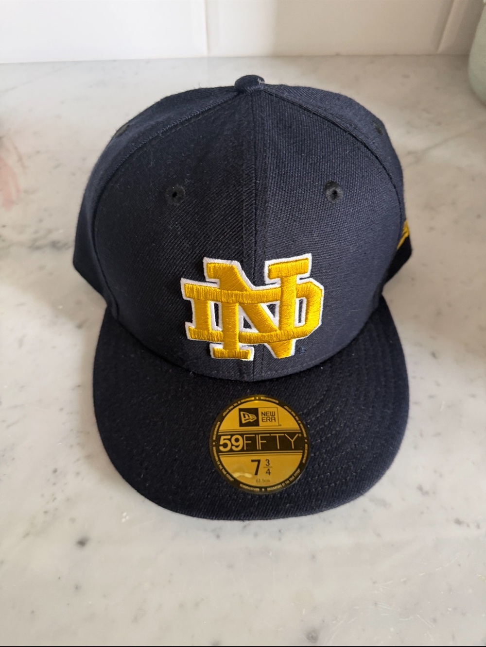 New Era Navy and Yellow Fitted Baseball Cap Norte Dame hat